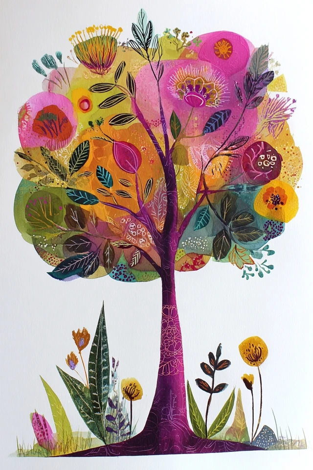 Whimsical Floral Dreams Art Collection - Image 5