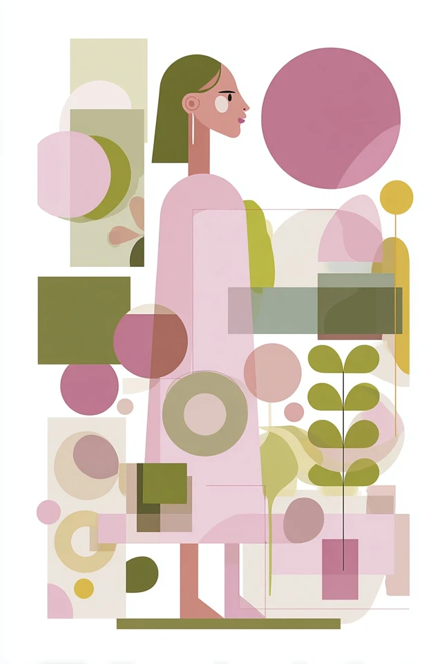 Geometric Pastel Harmony - Image 1