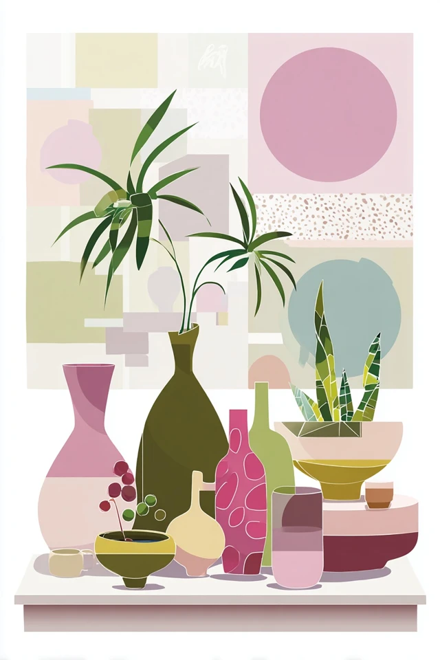 Geometric Pastel Harmony - Image 3