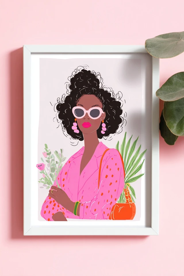 Vibrant Chic Portrait - Image 1