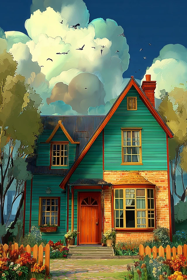 Vibrant Echoes of a Mountain Village - Image 6