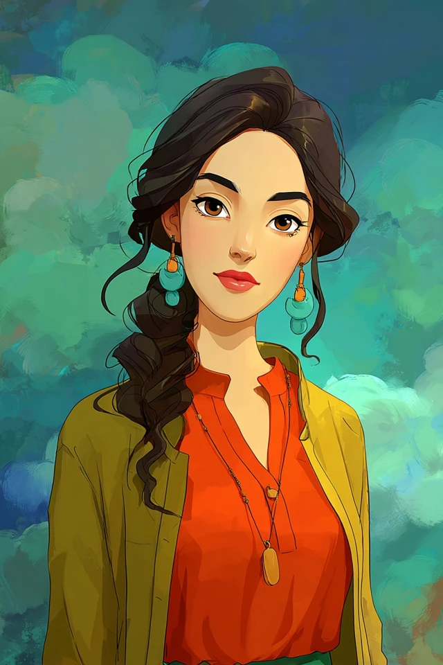Vibrant Echoes of a Mountain Village - Image 1