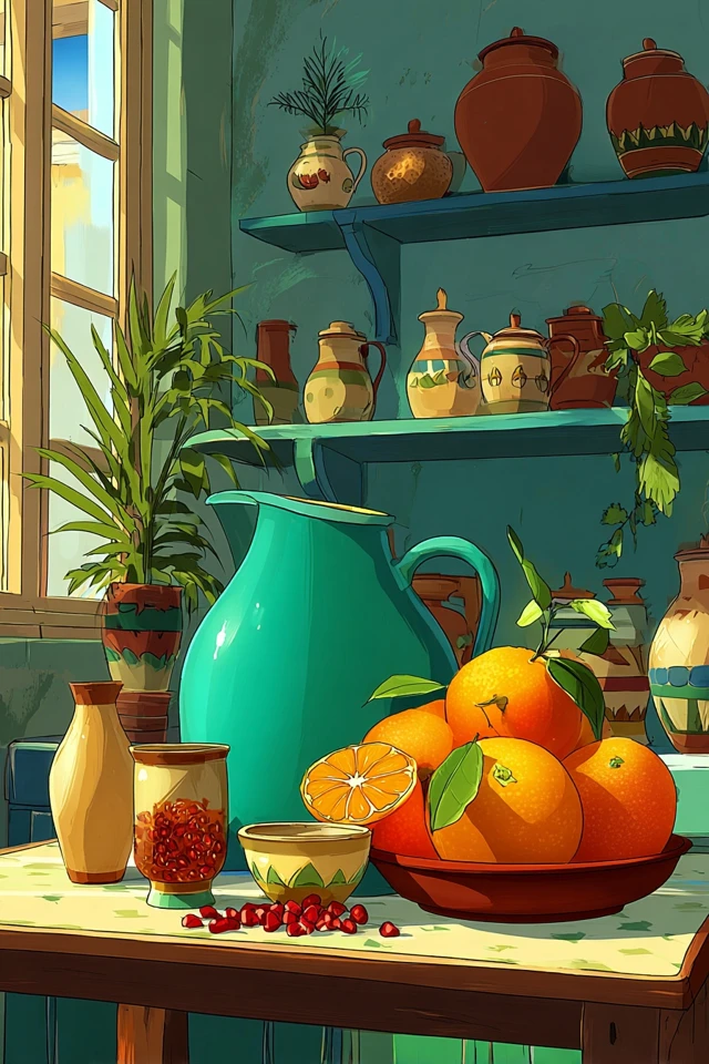 Vibrant Echoes of a Mountain Village - Image 3