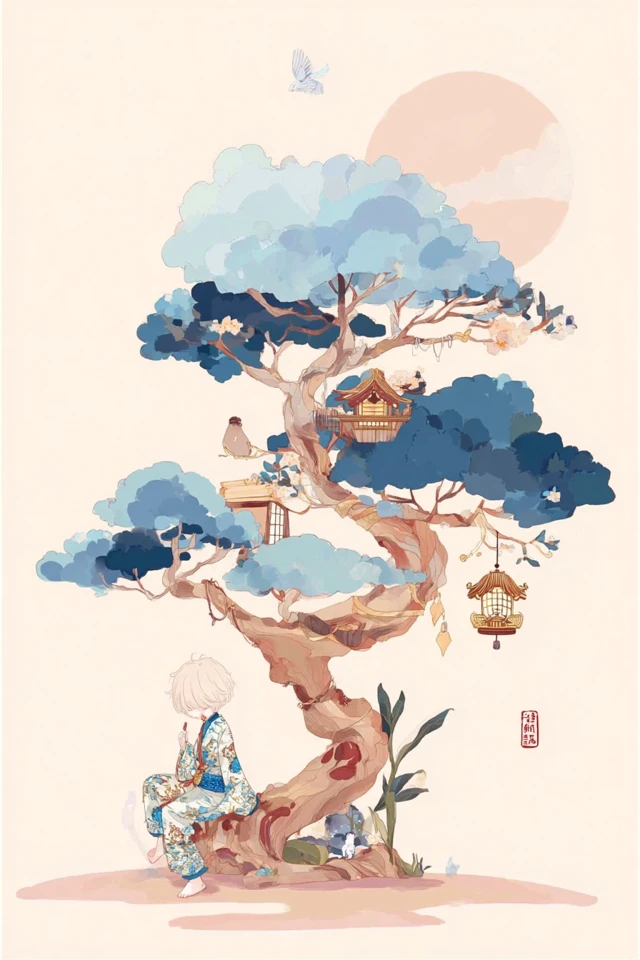 Ethereal Blue Floral Dreamscapes - Image 5