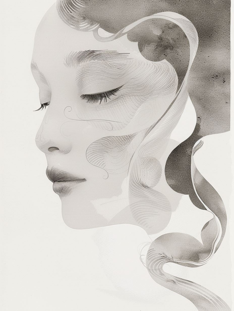 Ethereal Whispers in Monochrome - Image 2