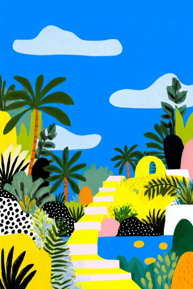 Vibrant Tropical Dreams Collage - Image 2