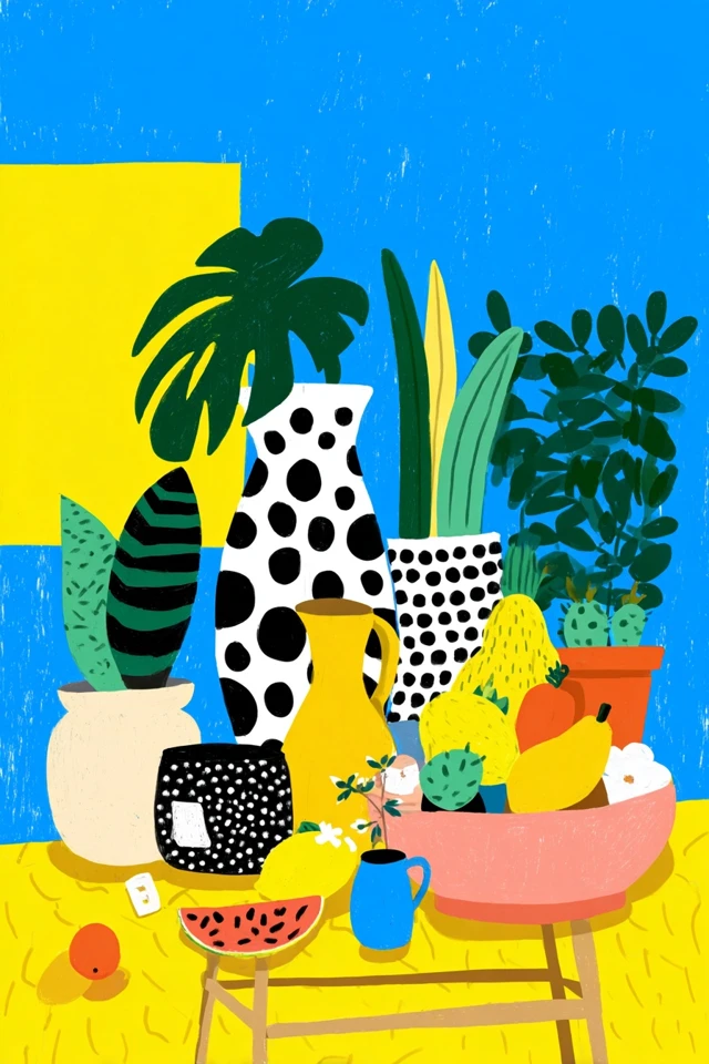 Vibrant Tropical Dreams Collage - Image 3