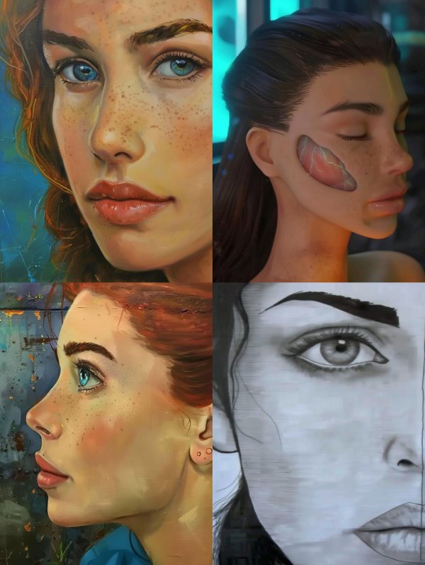 Ethereal Gazes: A Study of Feminine Portraits