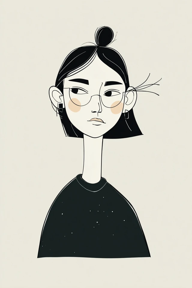 Minimalist Moments in Ink and Hue - Image 1