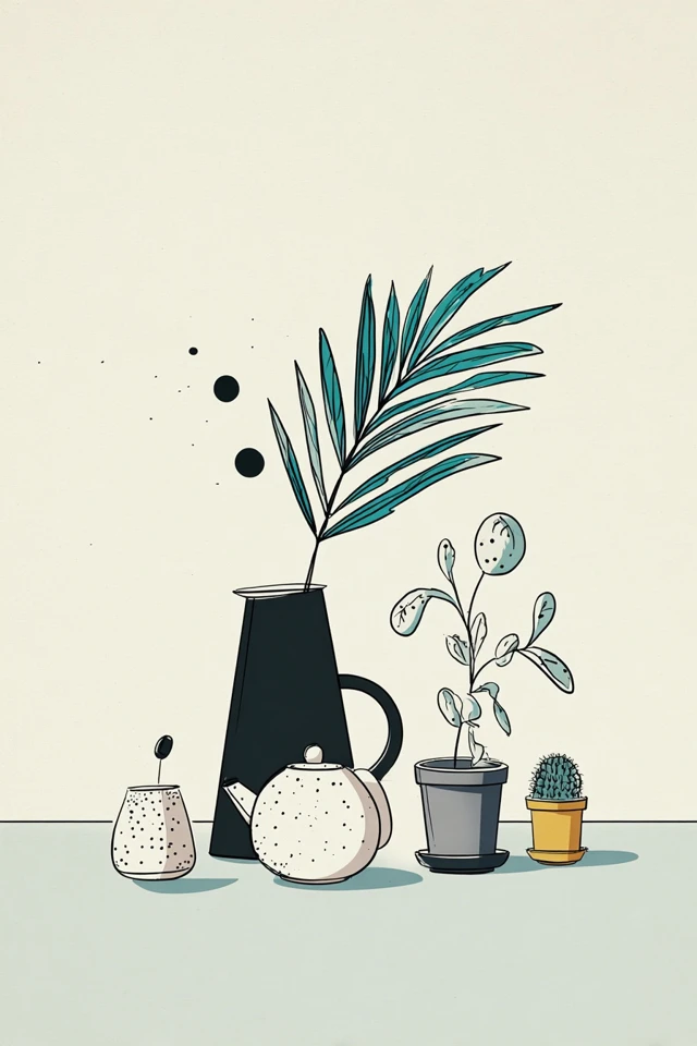 Minimalist Moments in Ink and Hue - Image 3