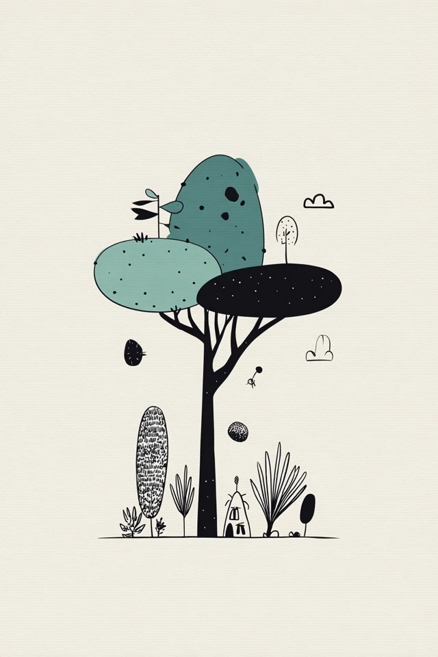 Minimalist Moments in Ink and Hue - Image 5