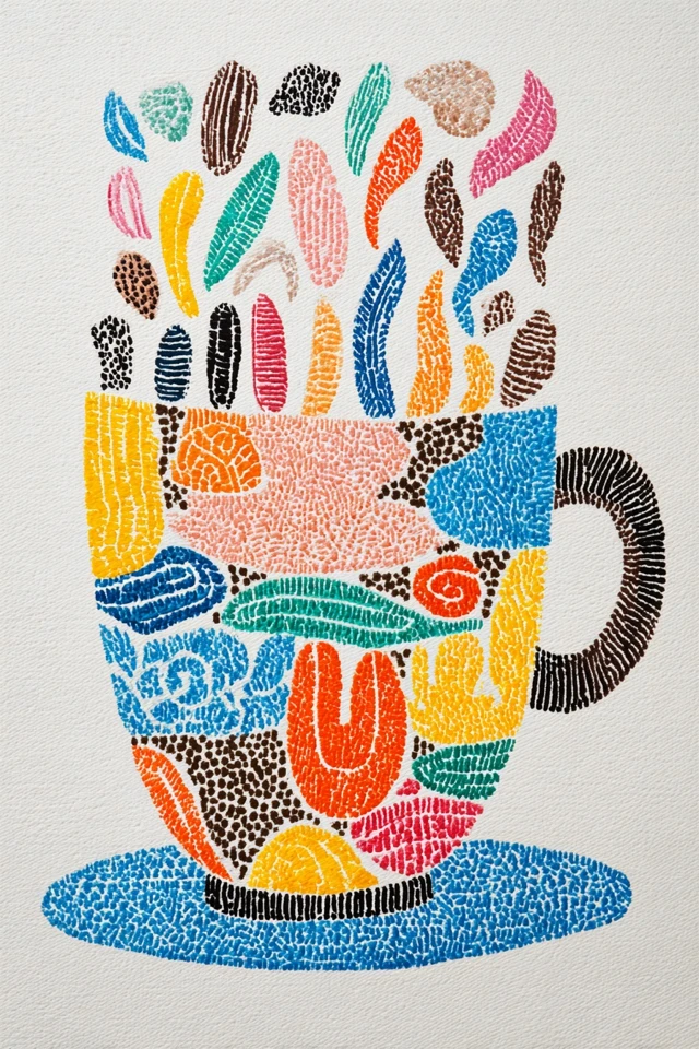 Chromatic Pointillist Portrait - Image 4