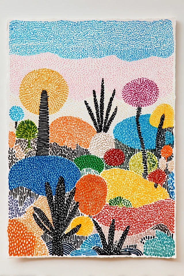 Chromatic Pointillist Portrait - Image 2