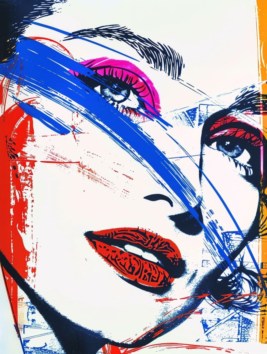Neon Pop Art Fusion Portrait - Image 4