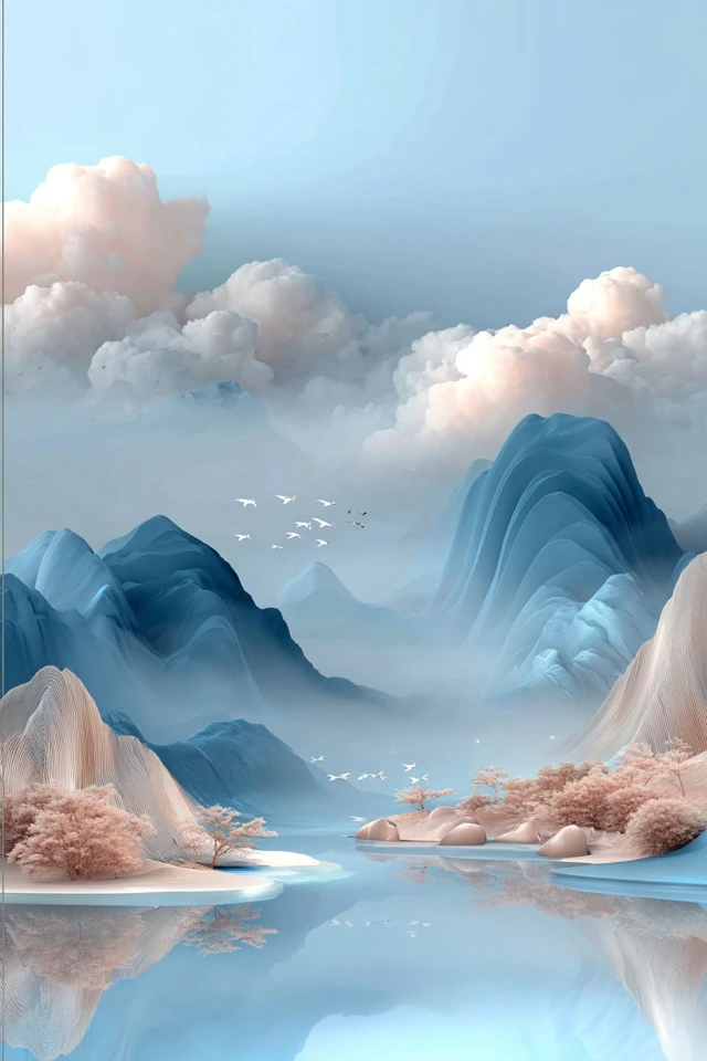 Ethereal Blue Dreams in Surreal Art - Image 2