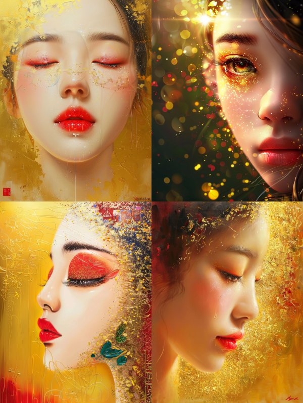 Golden Ethereal Portraiture Series