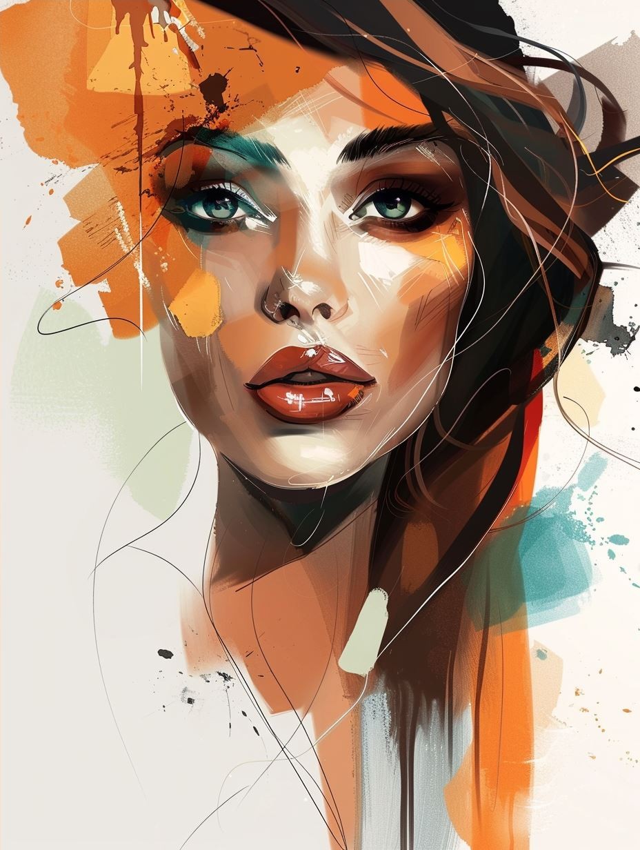Abstract Fusion Portrait of Elegance - Image 4