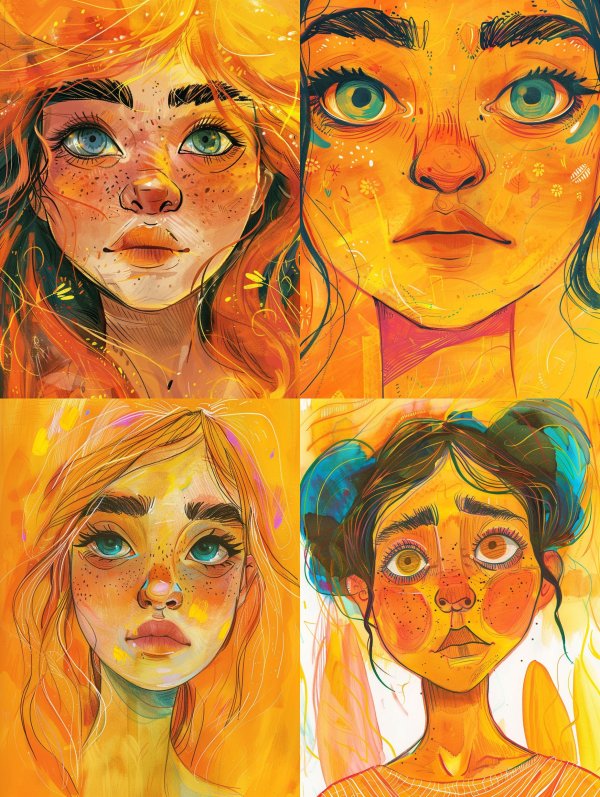 Vibrant Golden Portrait Studies