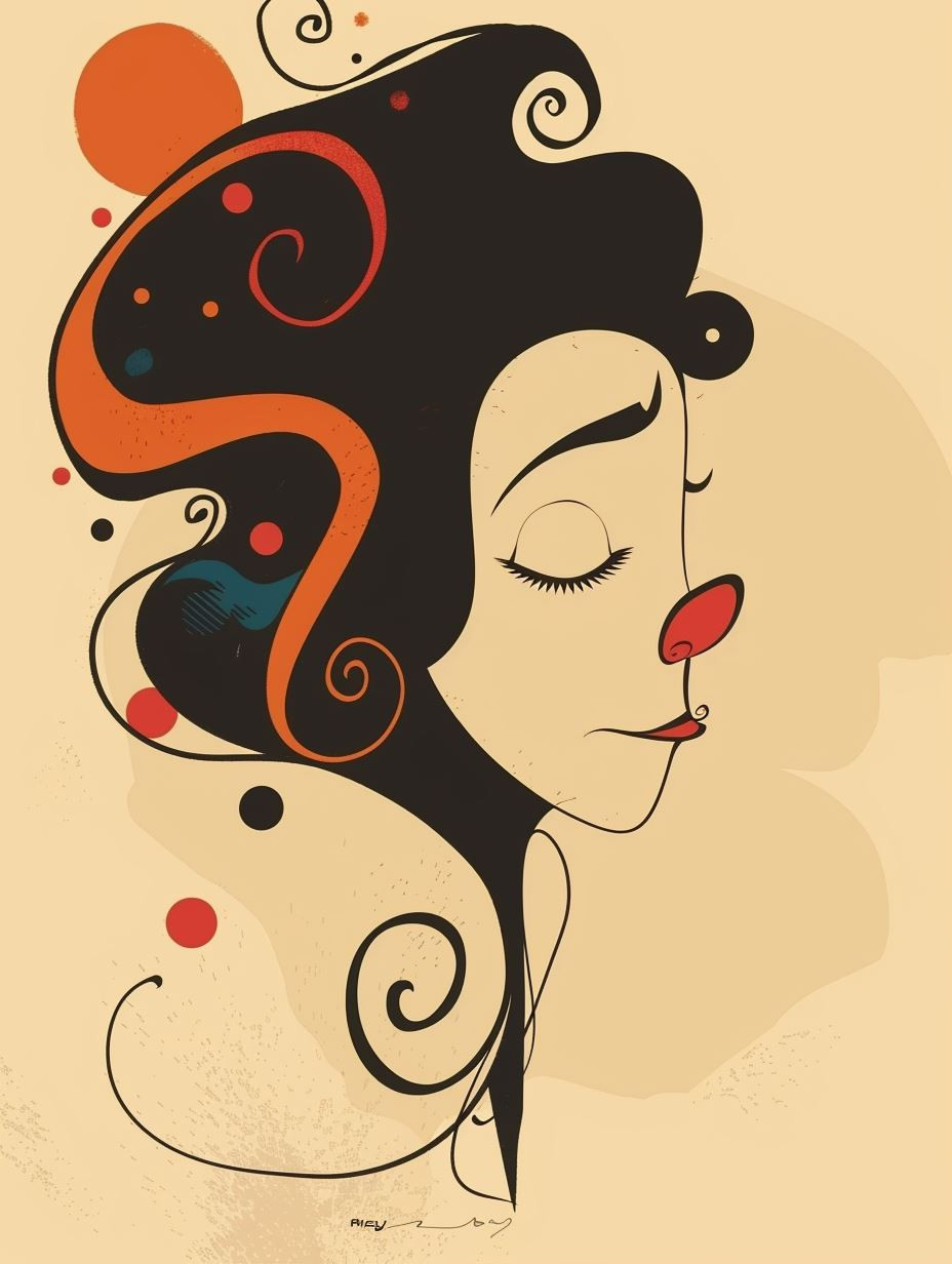 Melancholic Modernist Female Portraits - Image 1