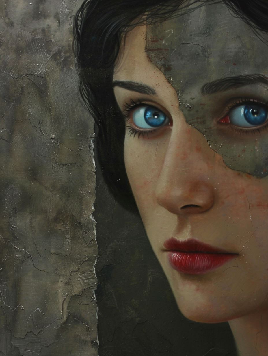 Fragmented Soul Concrete Portrait
