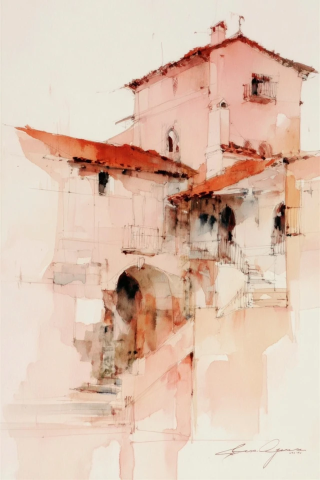 Blushing Watercolor Muse - Image 6