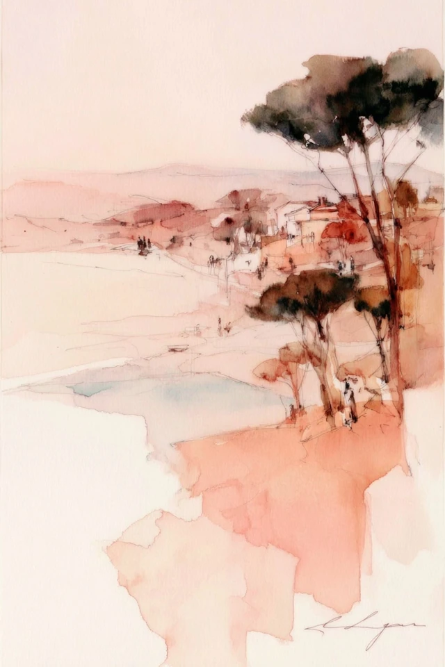 Blushing Watercolor Muse - Image 2