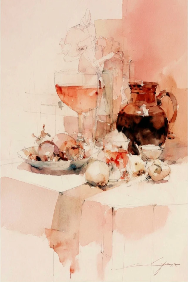 Blushing Watercolor Muse - Image 3