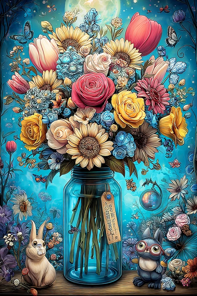 Whimsical Dreamer Portrait - Image 3