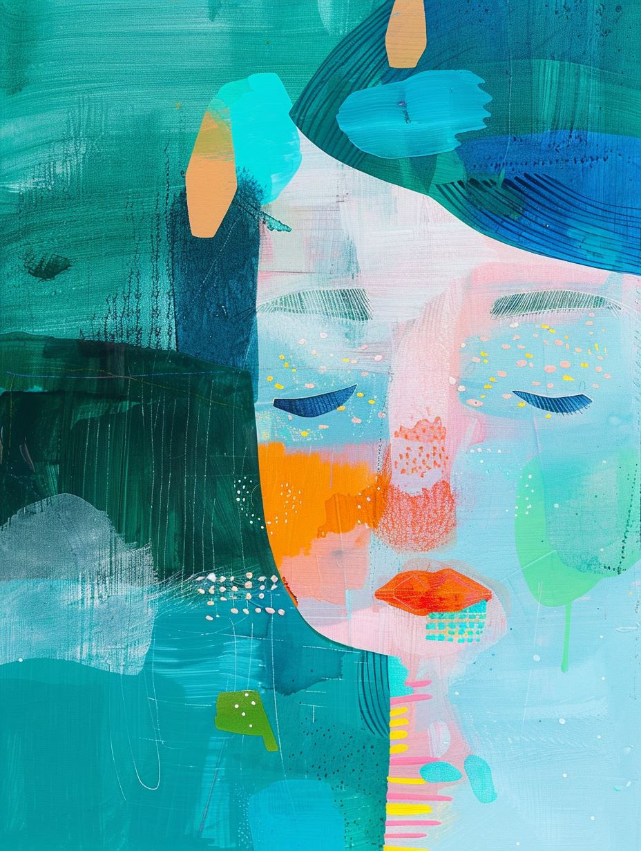 Abstract Pastel Portrait - Image 3
