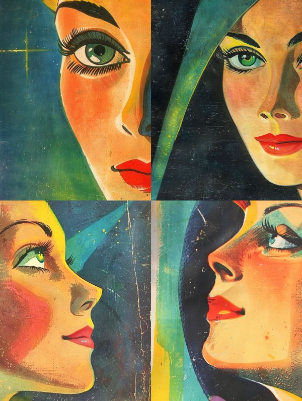 Fragmented Gazes in Vintage Pop Art