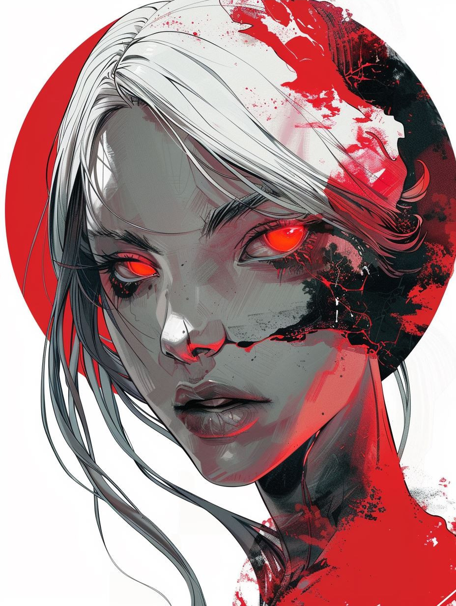 Crimson Gaze Gothic Surrealism - Image 4