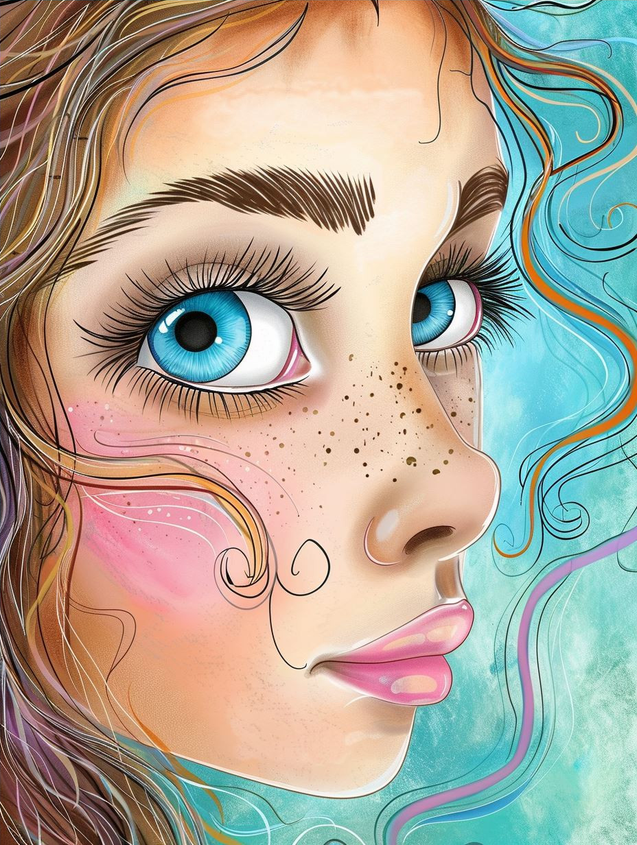 Dreamy Gazes: A Digital Art Collection - Image 4