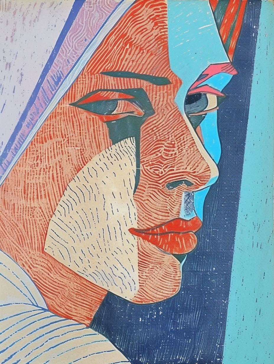 Prismatic Perspectives: A Study of Four Faces - Image 1