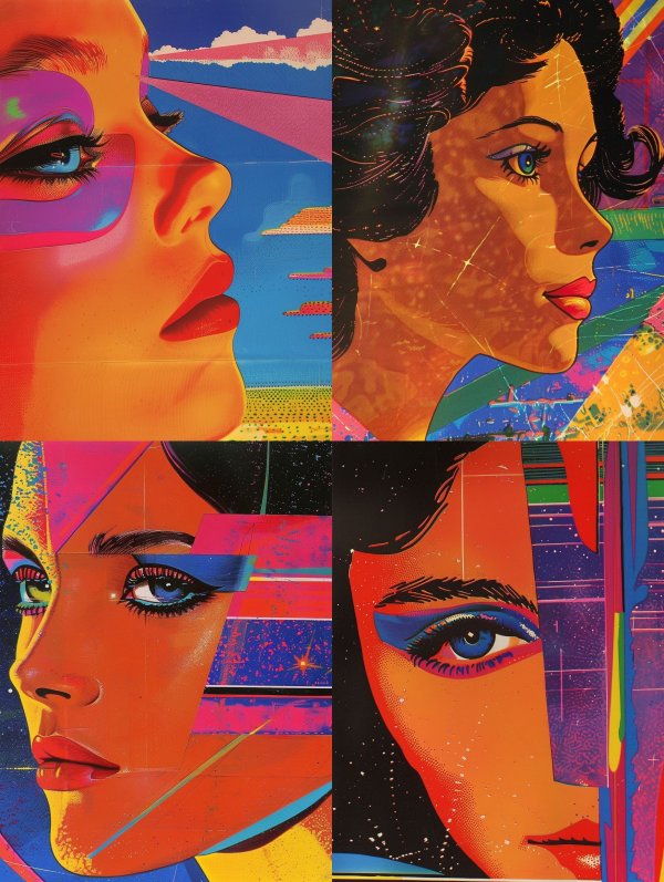 Neon Visions: A Pop Art Collage