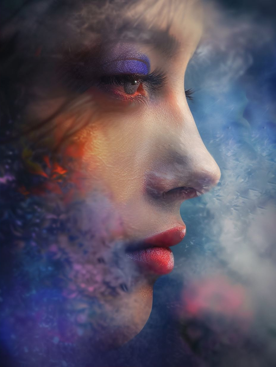 Ethereal Portraits in Cosmic Mist - Image 2