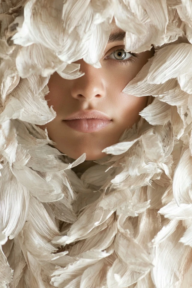 Ivory Petal Embrace - Image 1