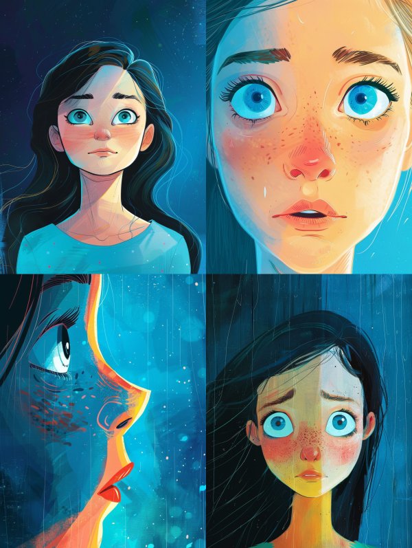 Ethereal Gaze of Blue Wonder