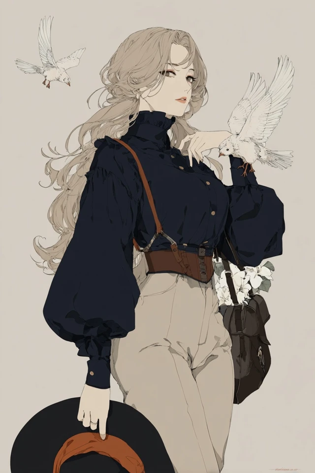 Elegant Avian Muse - Image 1