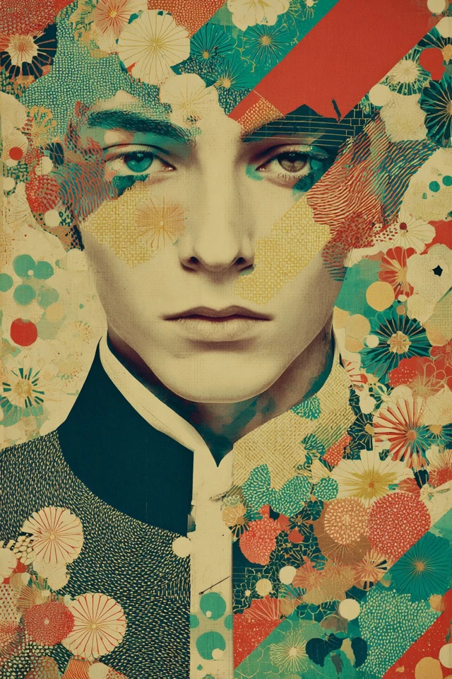 Floral Fusion Portrait - Image 1