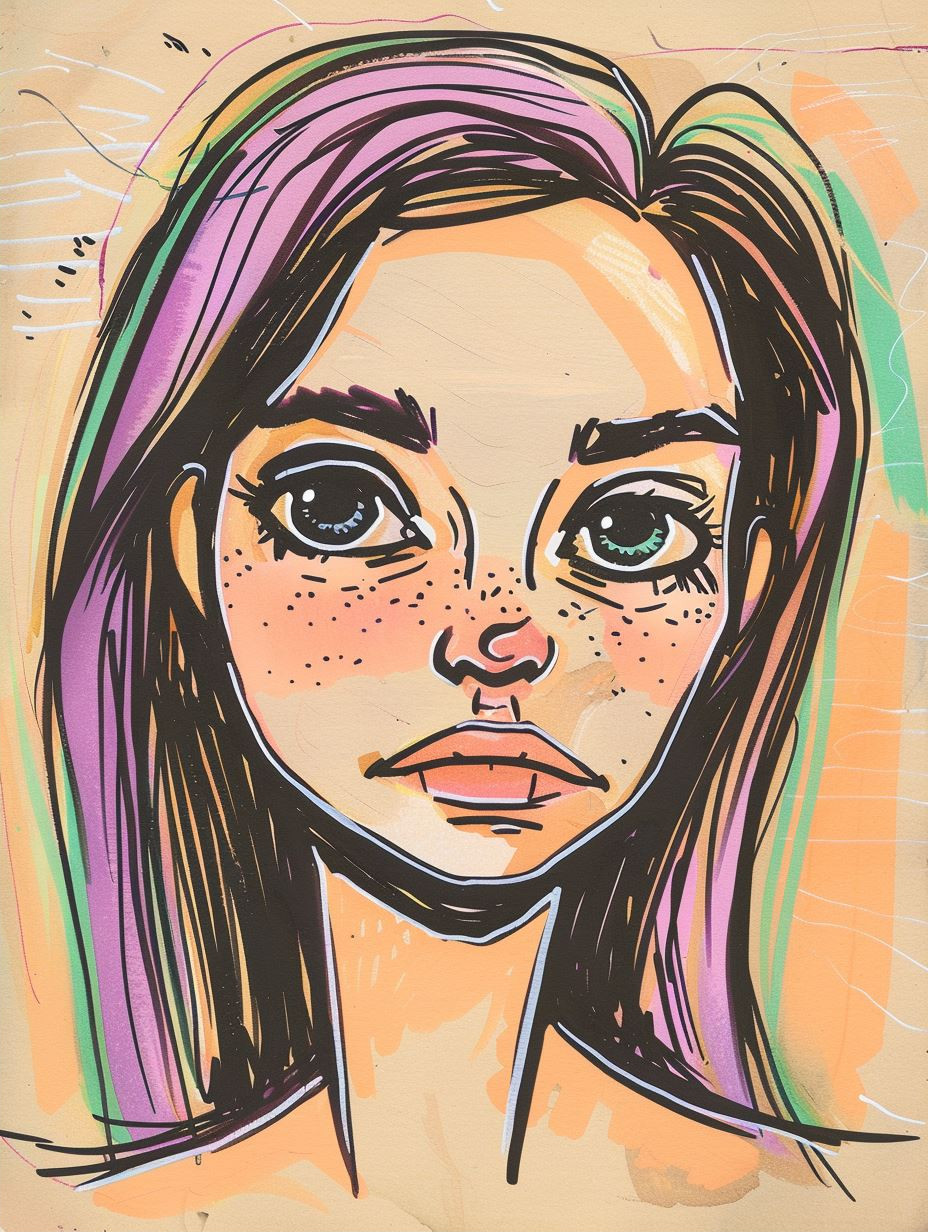 Vibrant Expressions: A Study of Four Faces - Image 2