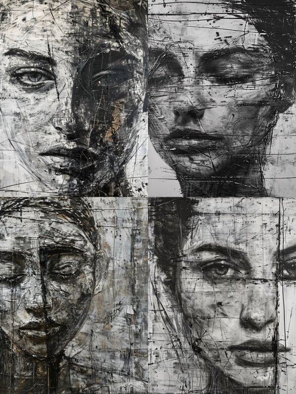 Fragmented Souls in Monochrome