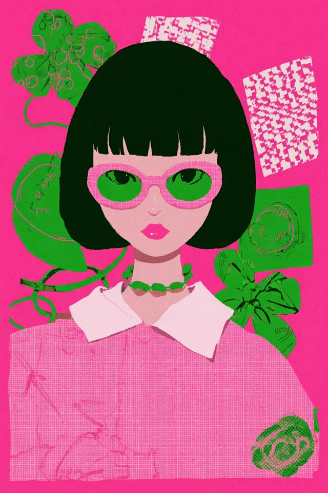 Neon Pop Pastel Portrait - Image 1