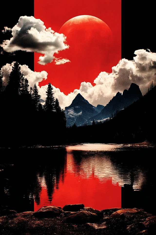 Crimson Shadows and Surrealist Dreams - Image 2