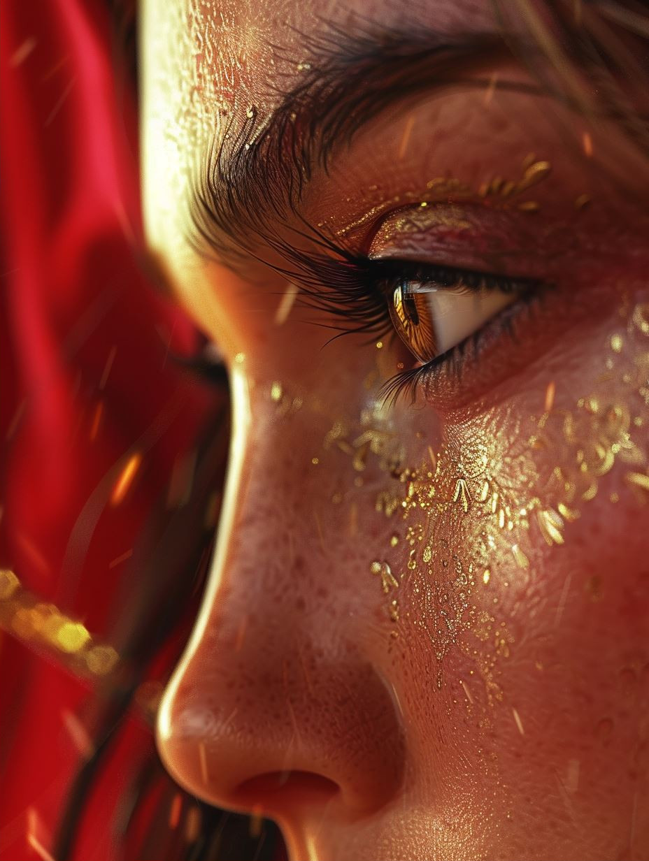 Gilded Ember Ethereal Portrait - Image 2