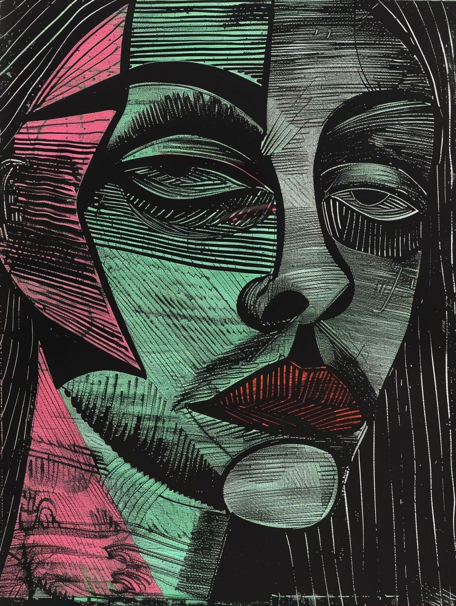 Fragmented Soul in Neon Hues - Image 2