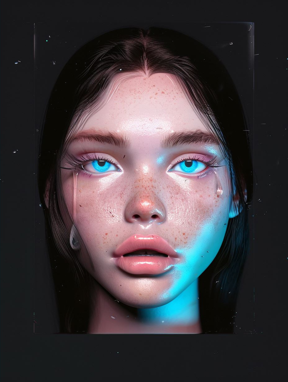 Ethereal Gaze Through Liquid Glass - Image 2