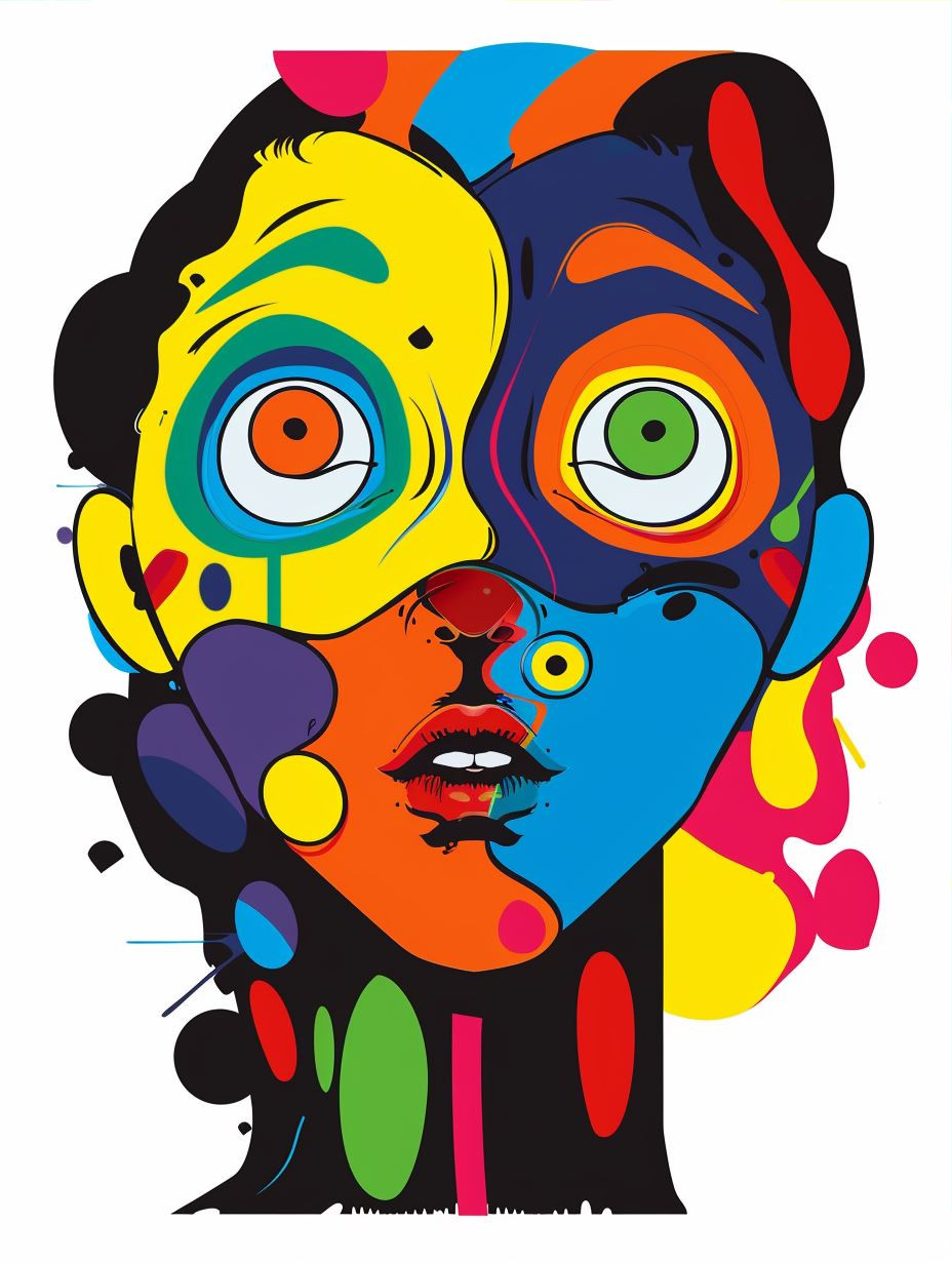 Vibrant Abstract Portraiture Study - Image 3