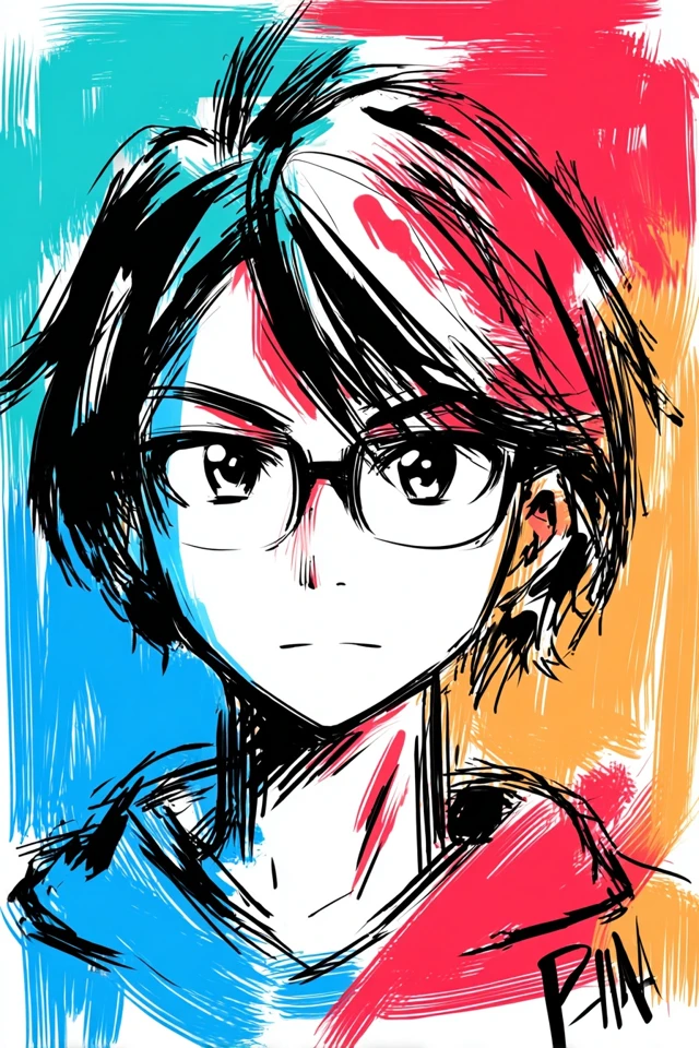 Vibrant Ink Fusion - Image 1