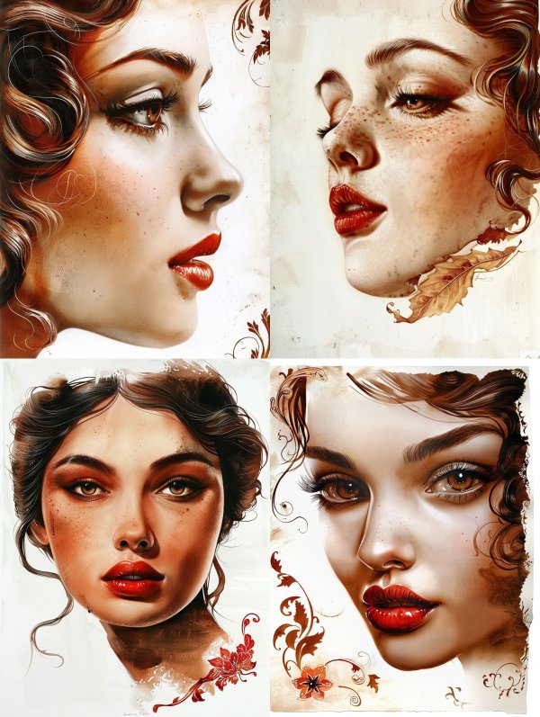Timeless Elegance in Digital Portraiture