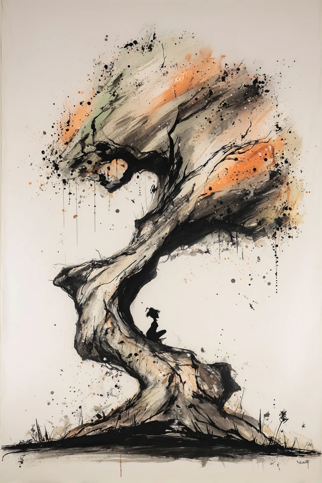 Ink Splatter Portrait - Image 5